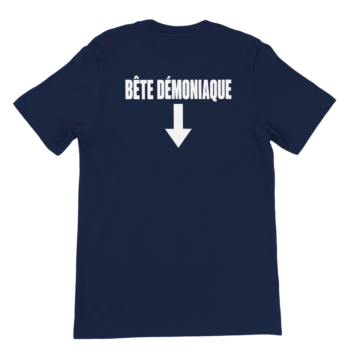 T-shirt « Bête démoniaque » bleu marine, dos