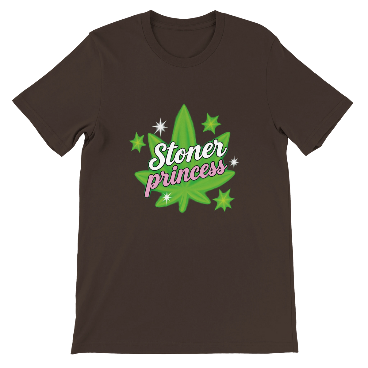 T-shirt « Stoner princess » marron, devant