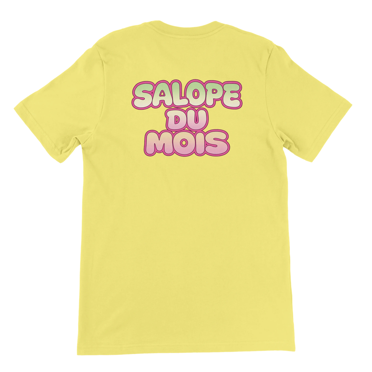 T-shirt « Salope du mois » jaune, dos