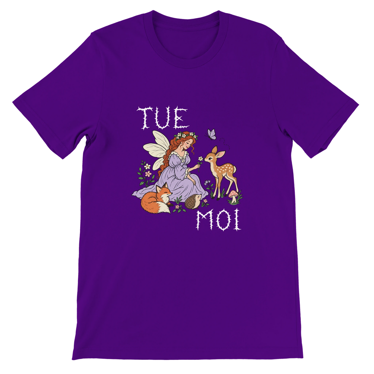 T-shirt « Tue-moi » violet, devant
