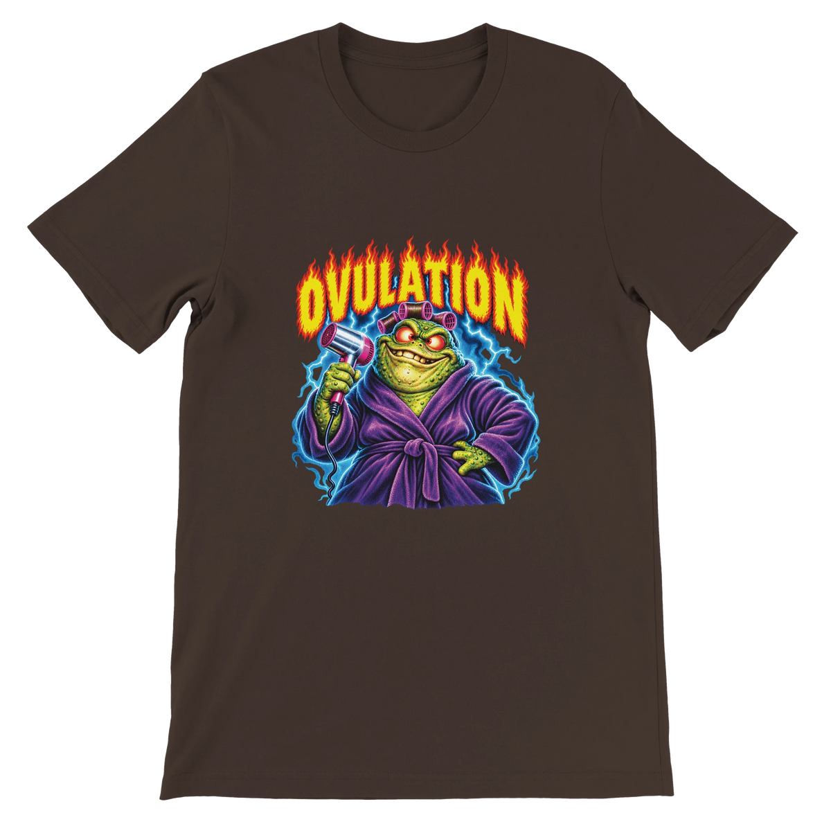 T-shirt « Ovulation » marron, devant