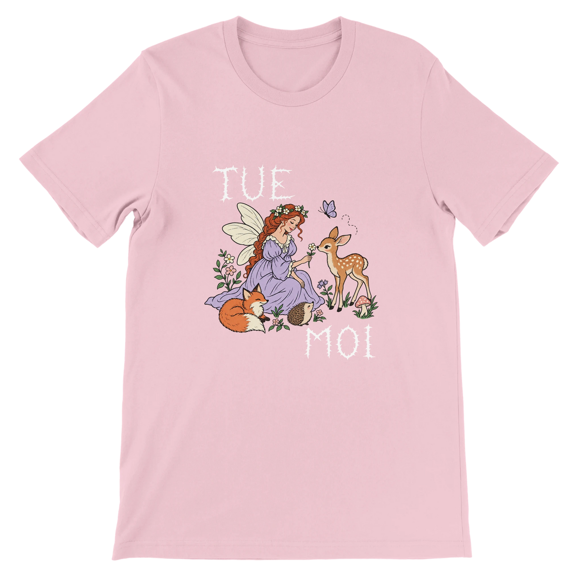 T-shirt « Tue-moi » rose, devant