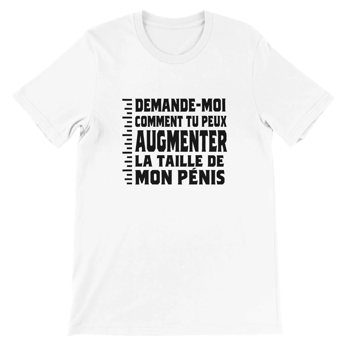 T-shirt « Demande-moi comment » blanc, devant
