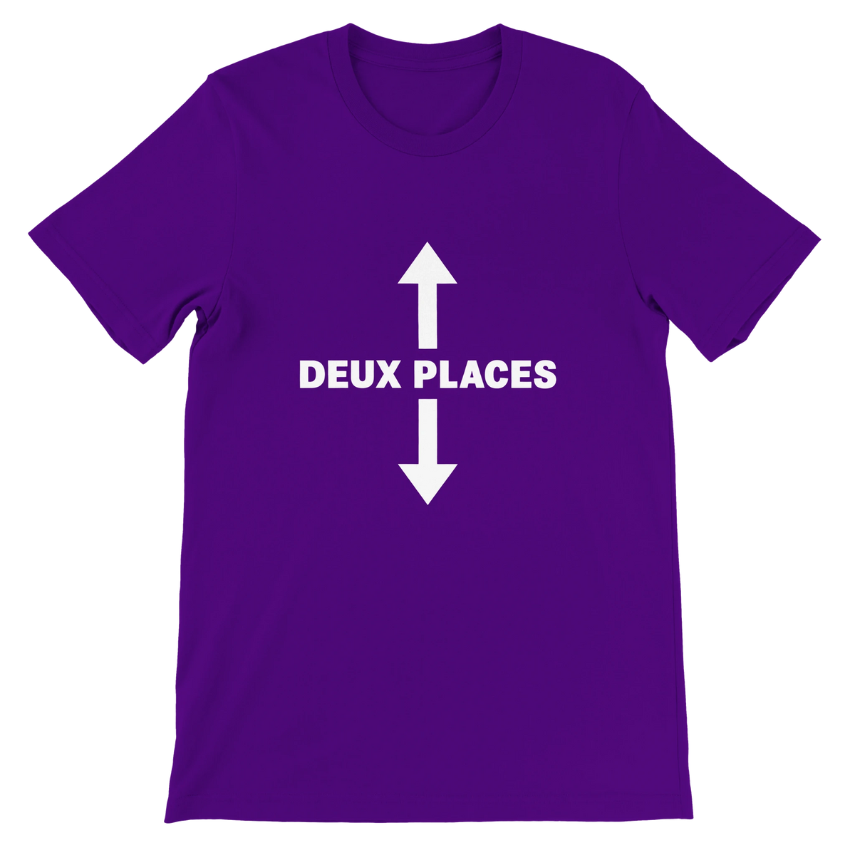 T-shirt « Deux places » violet, devant