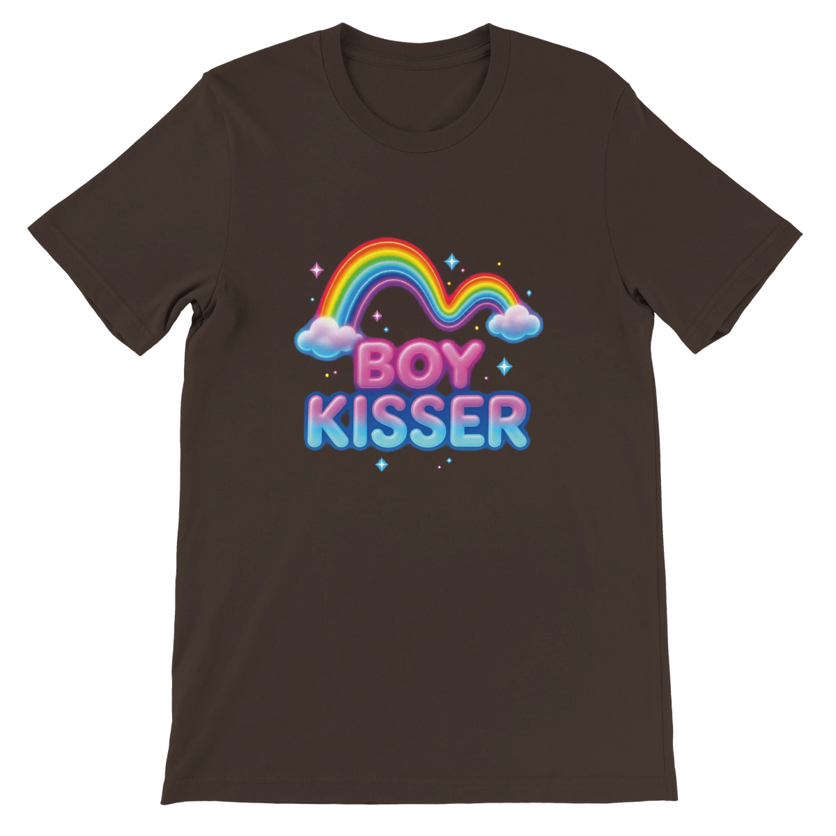 T-shirt « Boy kisser » marron, devant