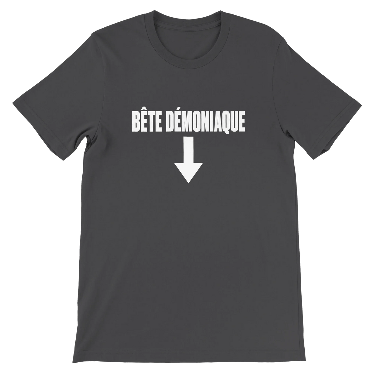T-shirt « Bête démoniaque » gris foncé, devant