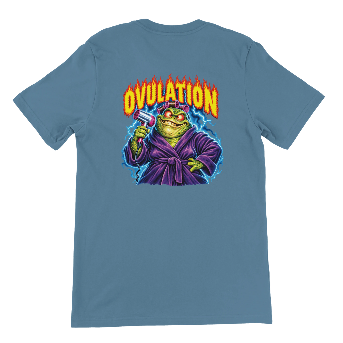T-shirt « Ovulation » bleu acier, dos