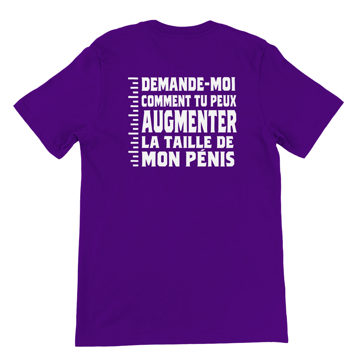 T-shirt « Demande-moi comment » violet, dos