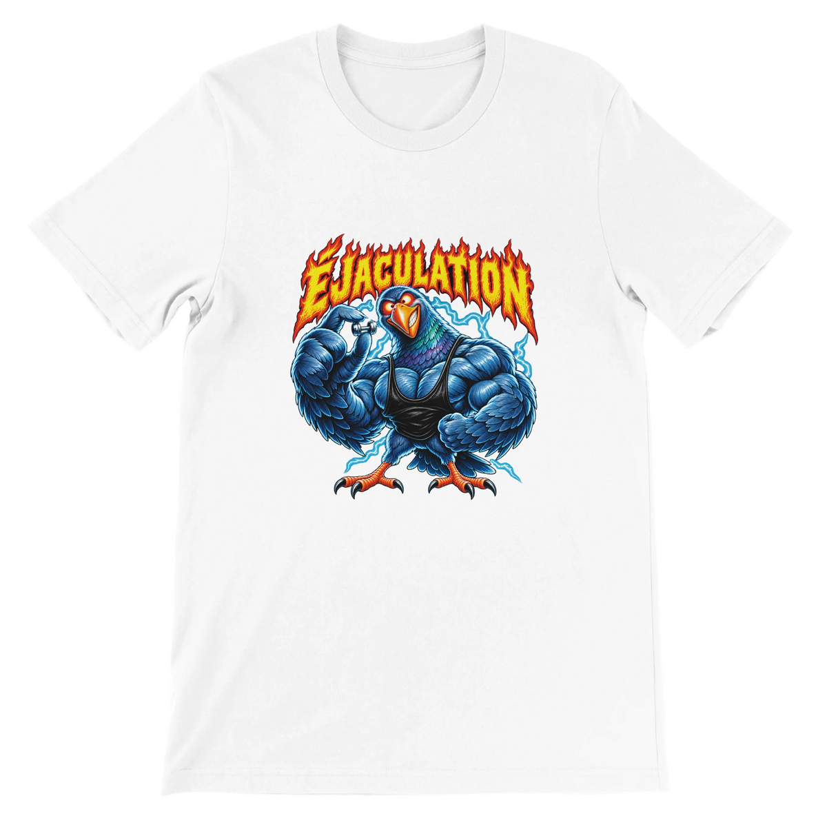 T-shirt « Éjaculation » blanc, devant