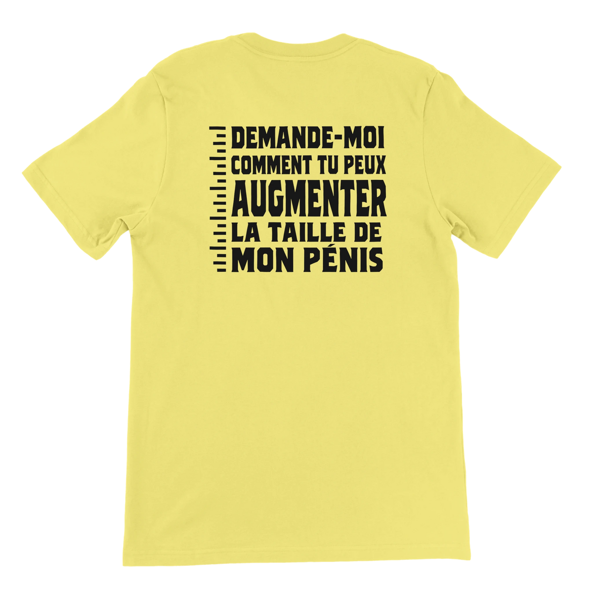 T-shirt « Demande-moi comment » jaune, dos