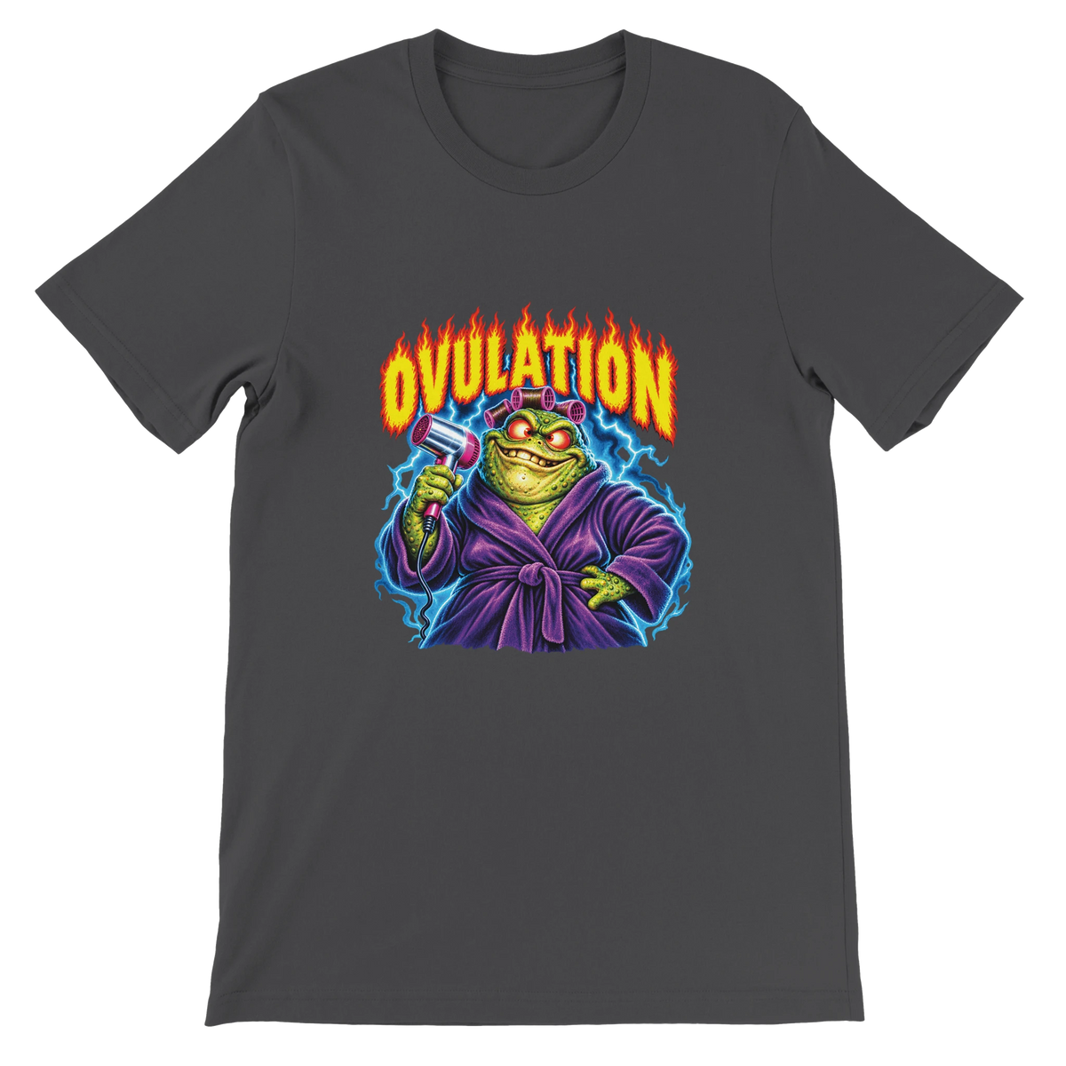 T-shirt « Ovulation » gris foncé, devant