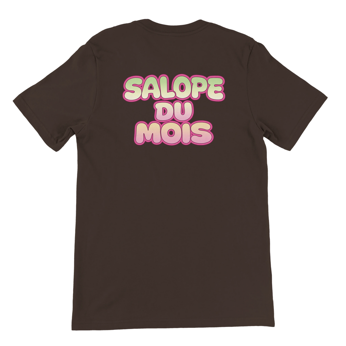 T-shirt « Salope du mois » marron, dos
