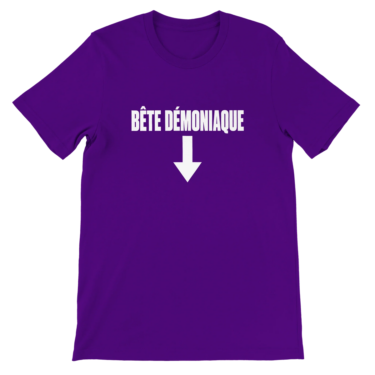 T-shirt « Bête démoniaque » violet, devant