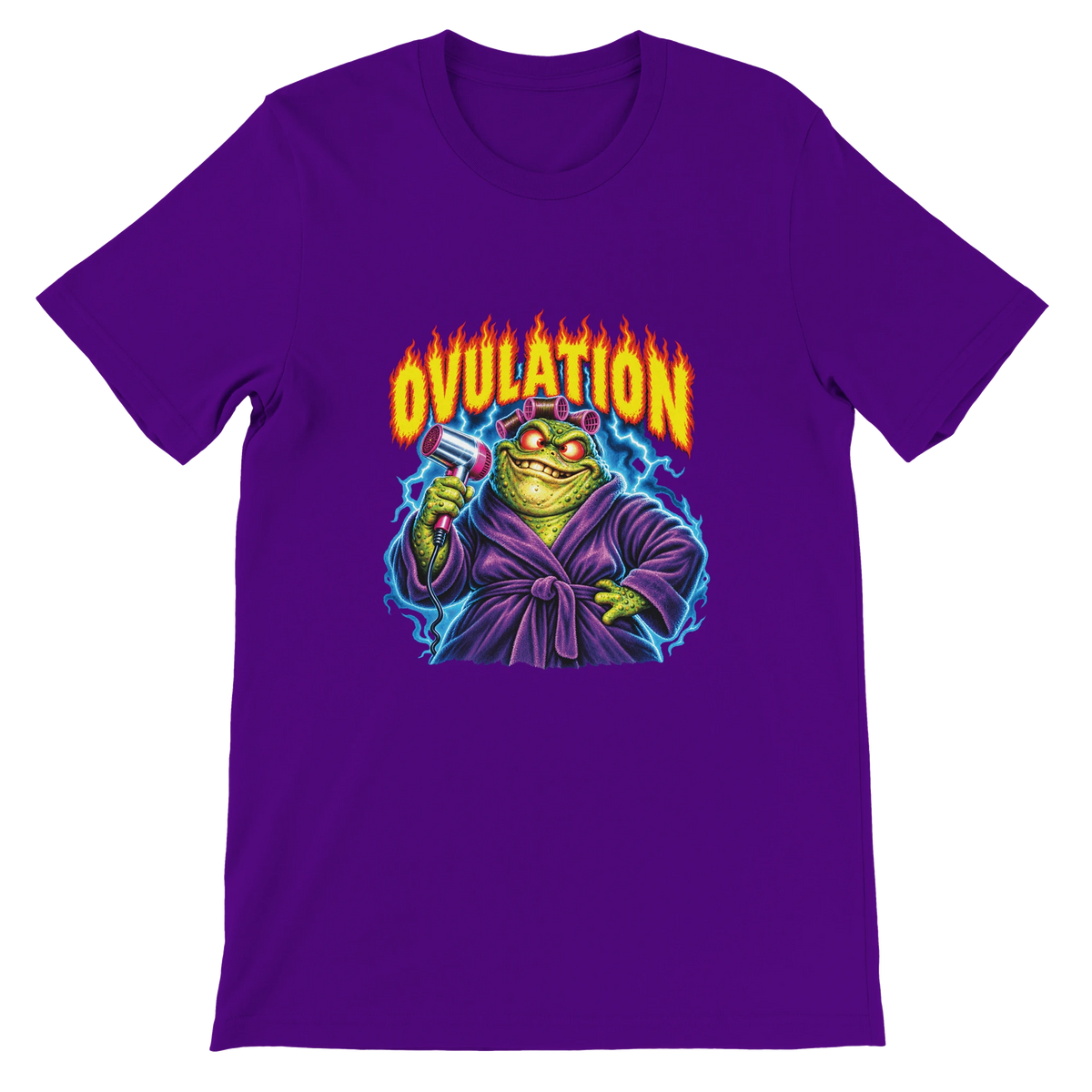 T-shirt « Ovulation » violet, devant