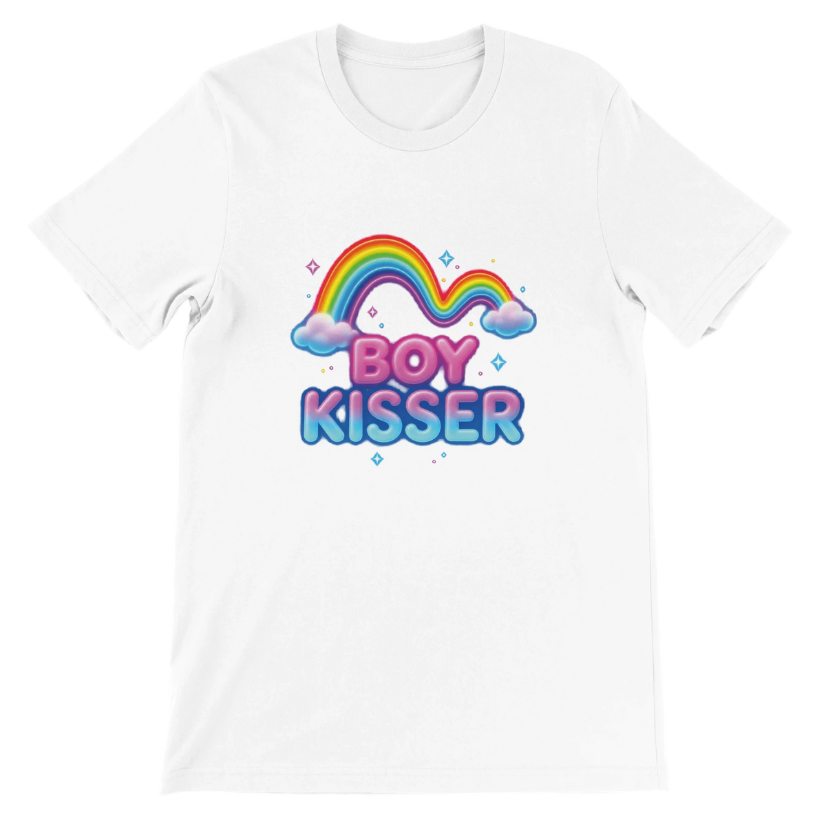 T-shirt « Boy kisser » blanc, devant