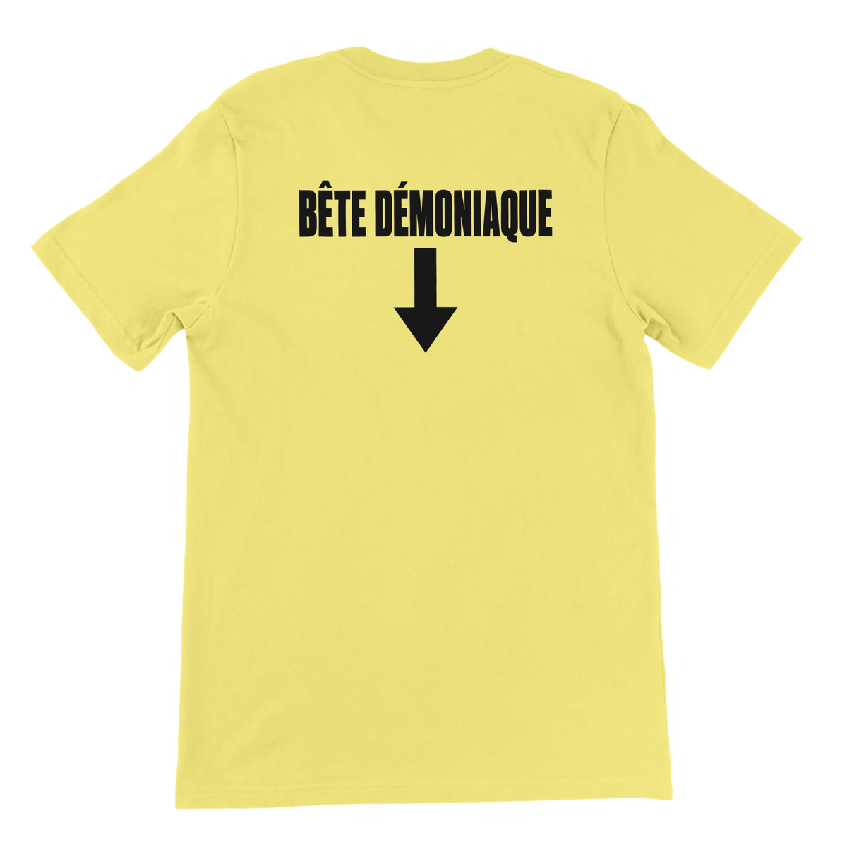 T-shirt « Bête démoniaque » jaune, dos