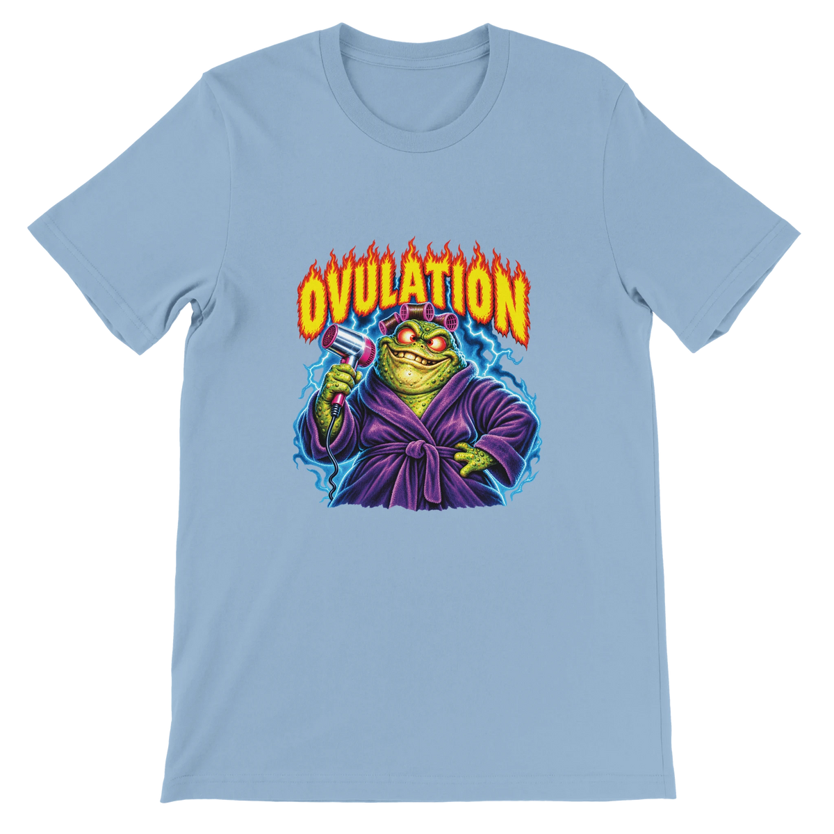 T-shirt « Ovulation » bleu ciel, devant
