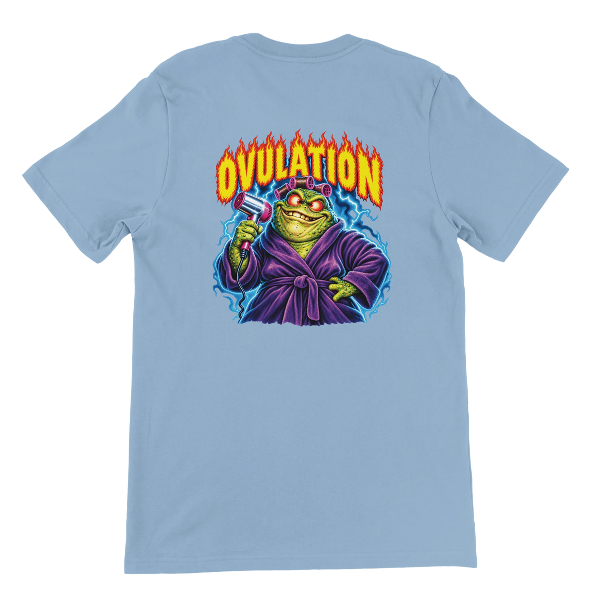 T-shirt « Ovulation » bleu ciel, dos
