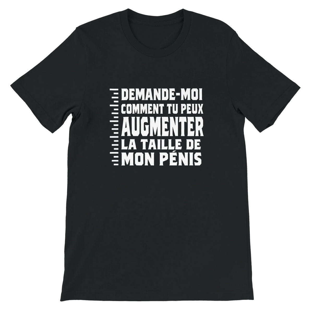 T-shirt « Demande-moi comment » noir, devant