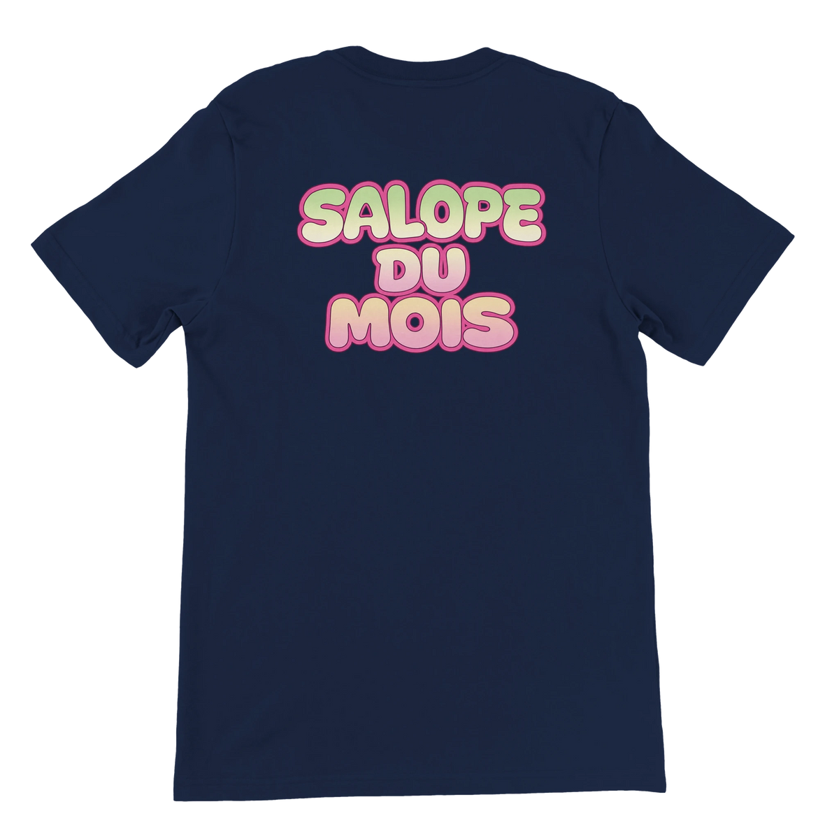 T-shirt « Salope du mois » bleu marine, dos