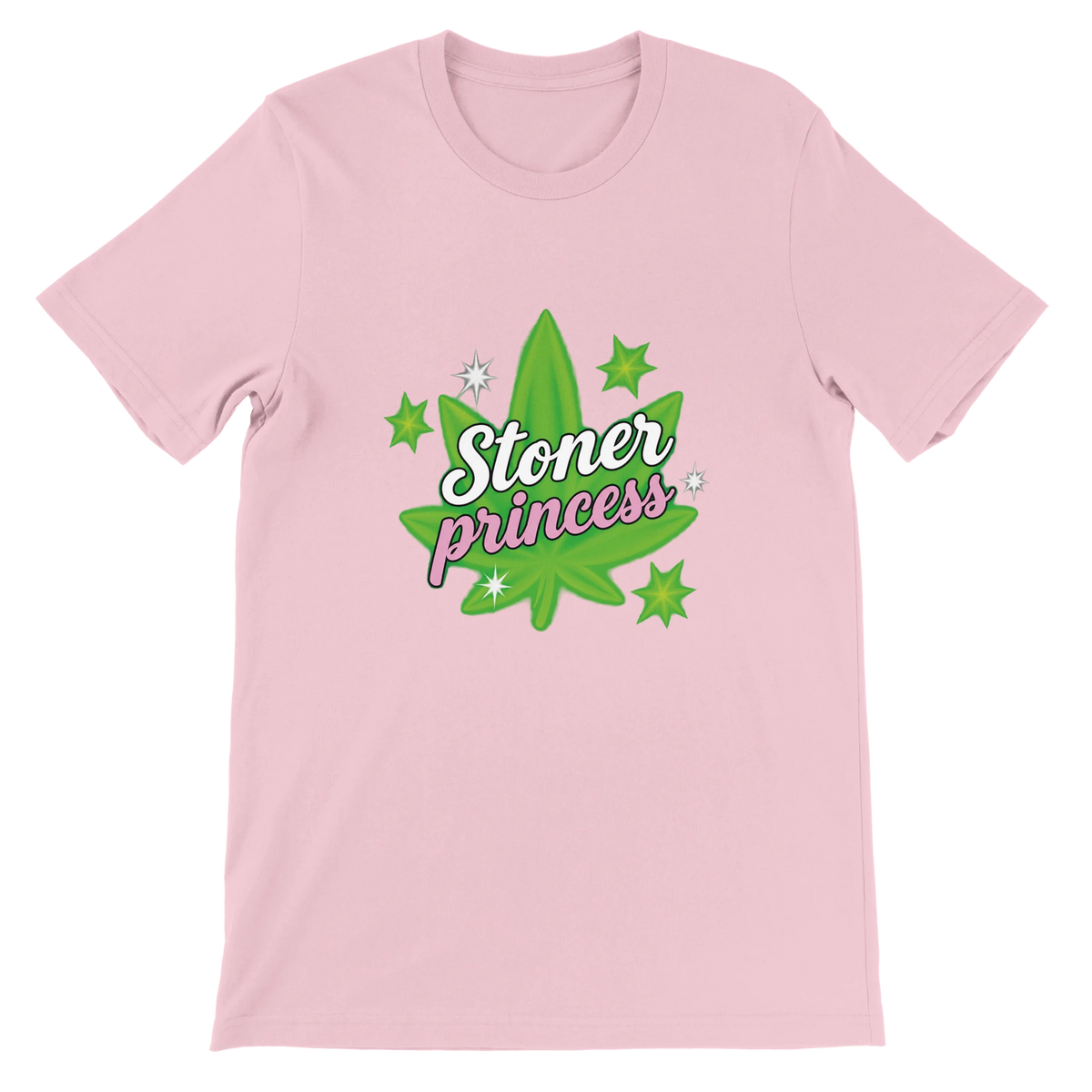 T-shirt « Stoner princess » rose, devant