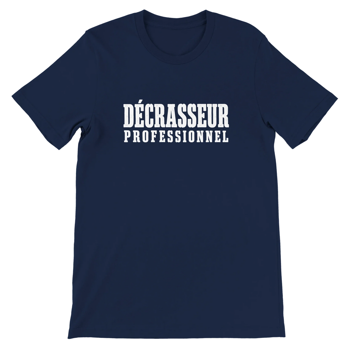 T-shirt « Décrasseur professionnel » bleu marine, devant