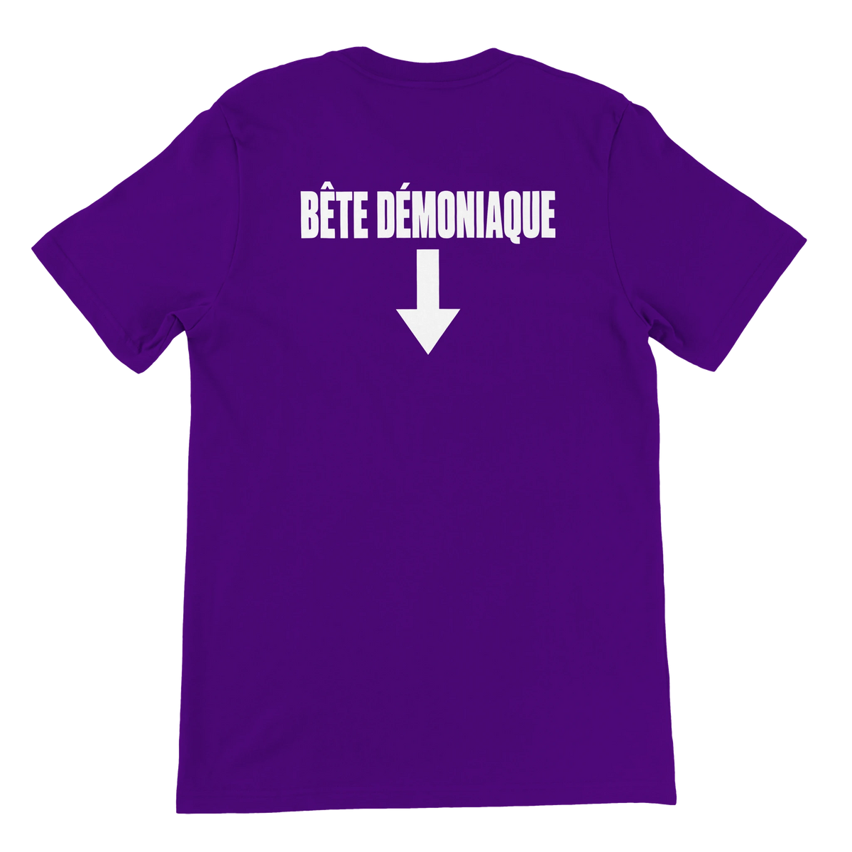 T-shirt « Bête démoniaque » violet, dos