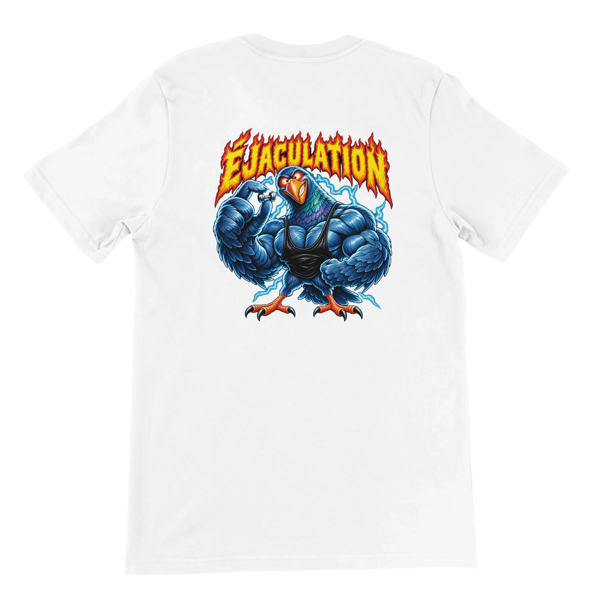 T-shirt « Éjaculation » blanc, dos
