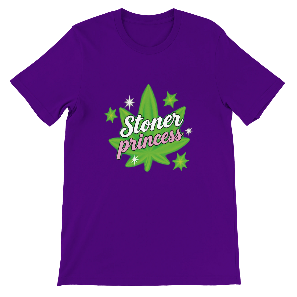 T-shirt « Stoner princess » violet, devant