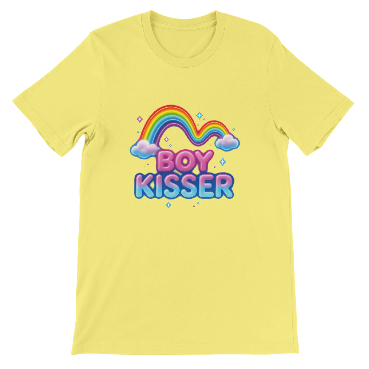 T-shirt « Boy kisser » jaune, devant