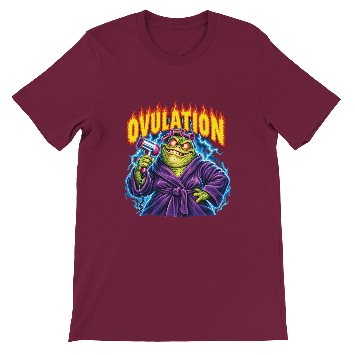 T-shirt « Ovulation » bordeaux, devant