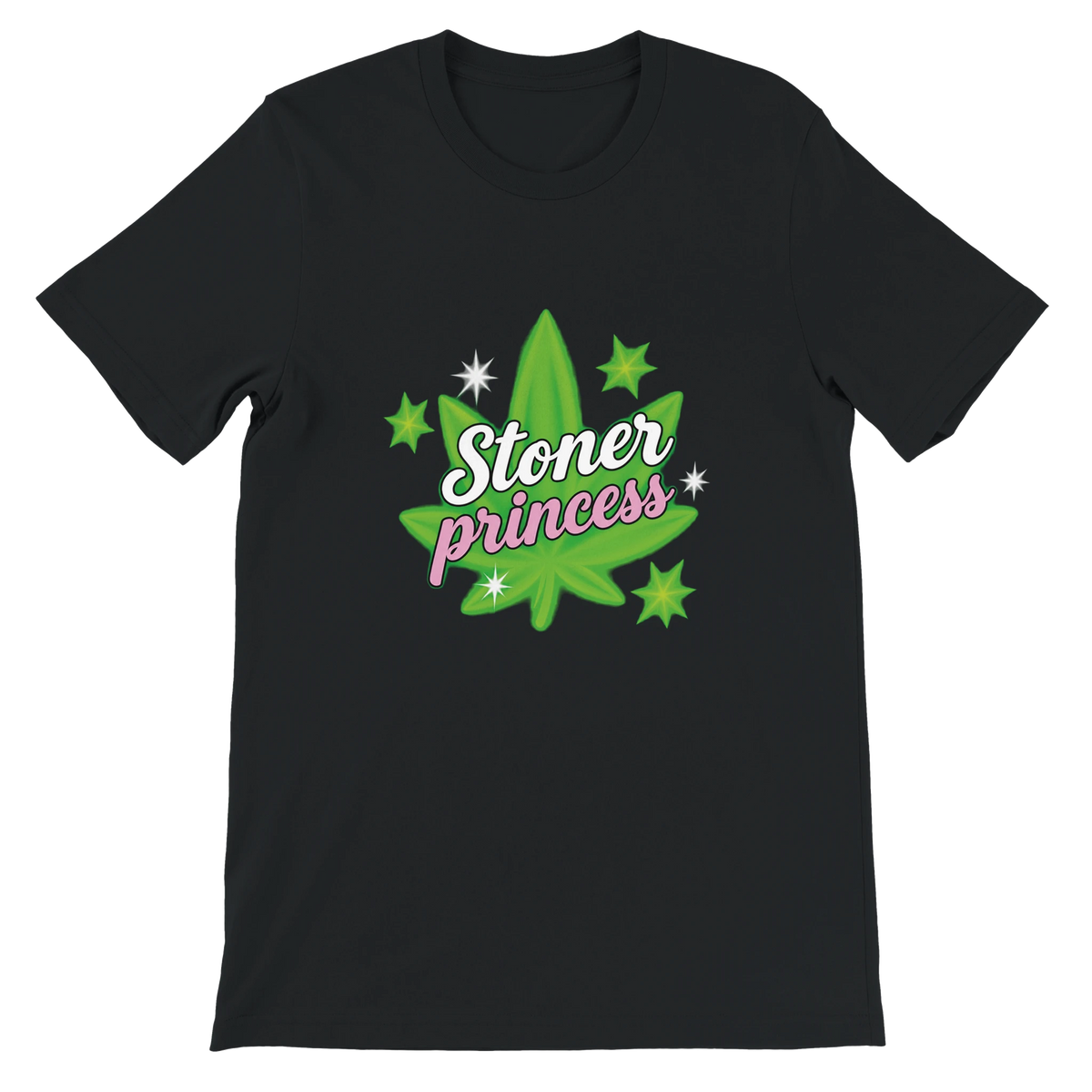 T-shirt « Stoner princess » noir, devant