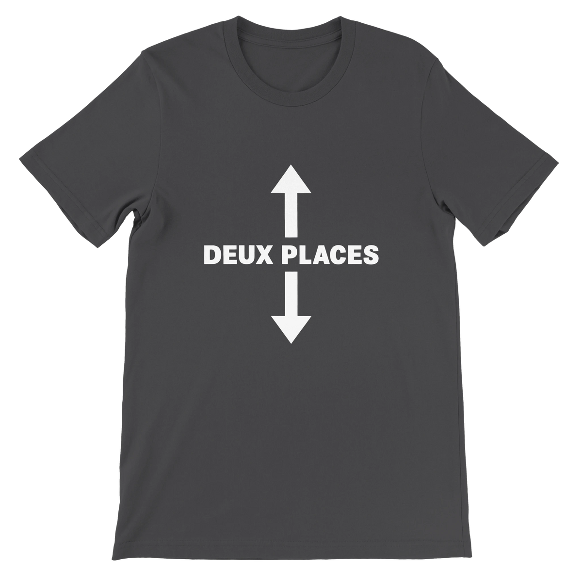 T-shirt « Deux places » gris foncé, devant