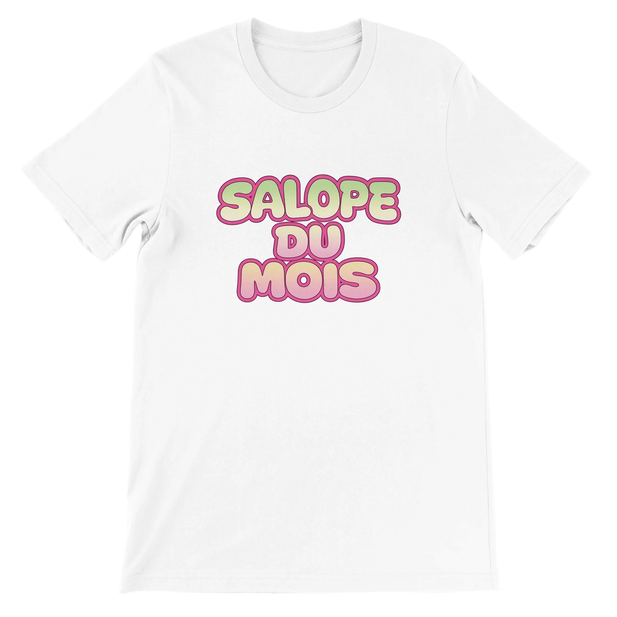 T-shirt « Salope du mois » blanc, devant