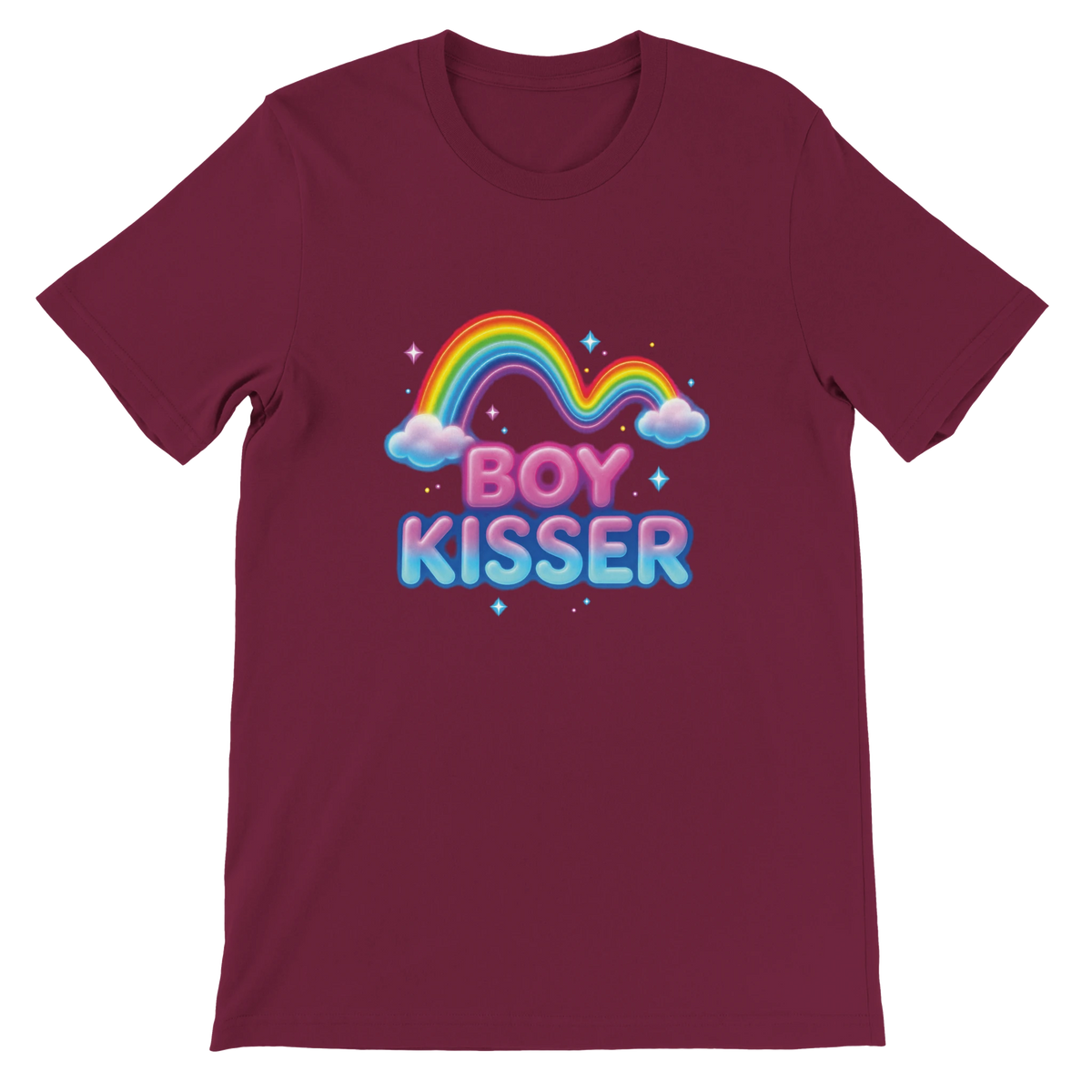 T-shirt « Boy kisser » bordeaux, devant