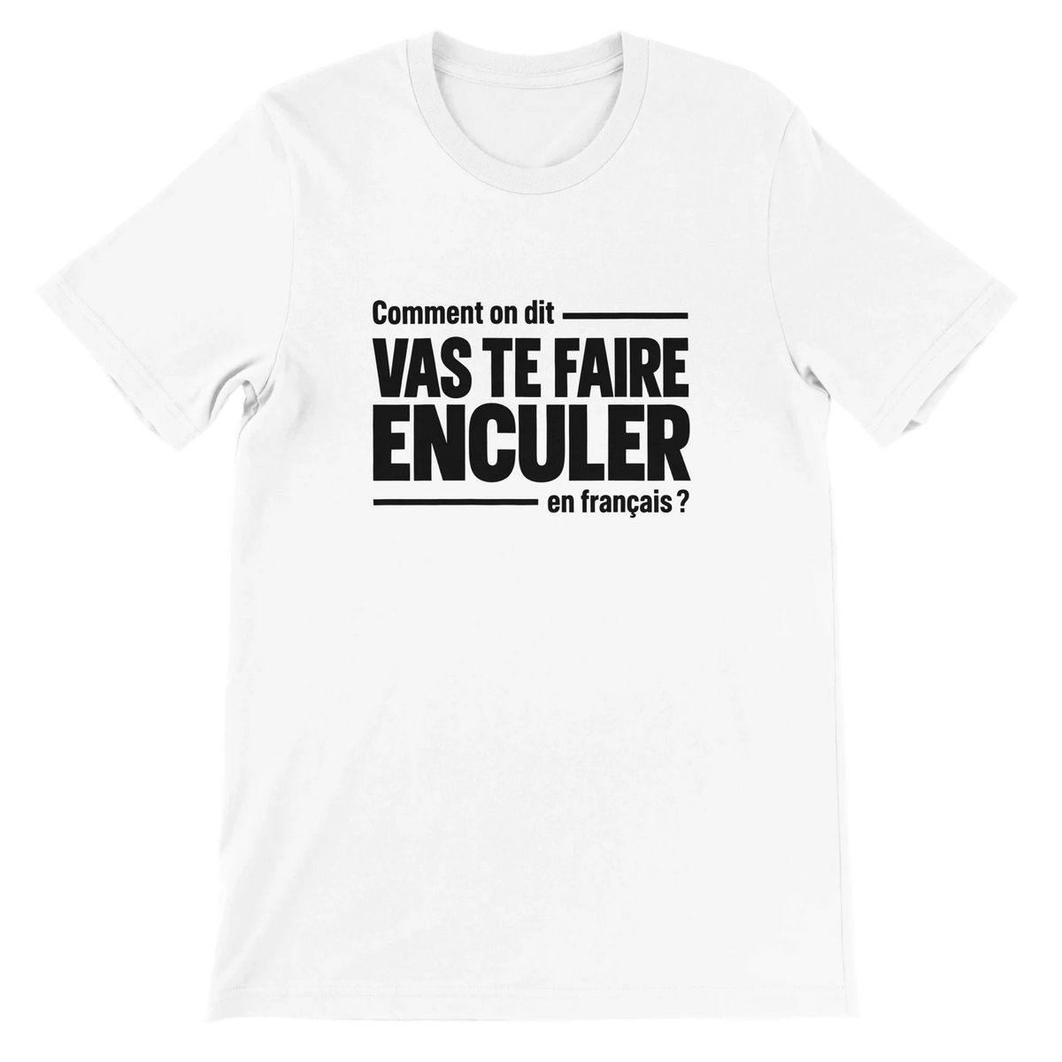 T-shirt « Comment on dit en français ? » blanc, devant