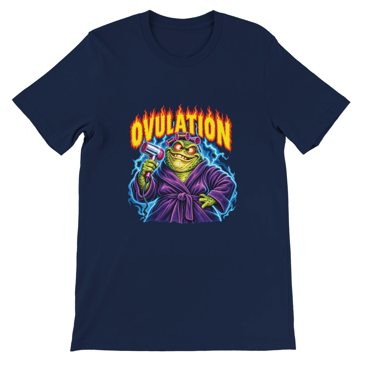 T-shirt « Ovulation » bleu marine, devant