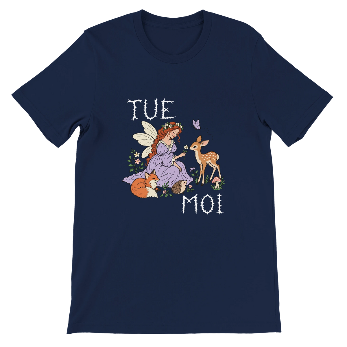 T-shirt « Tue-moi » bleu marine, devant