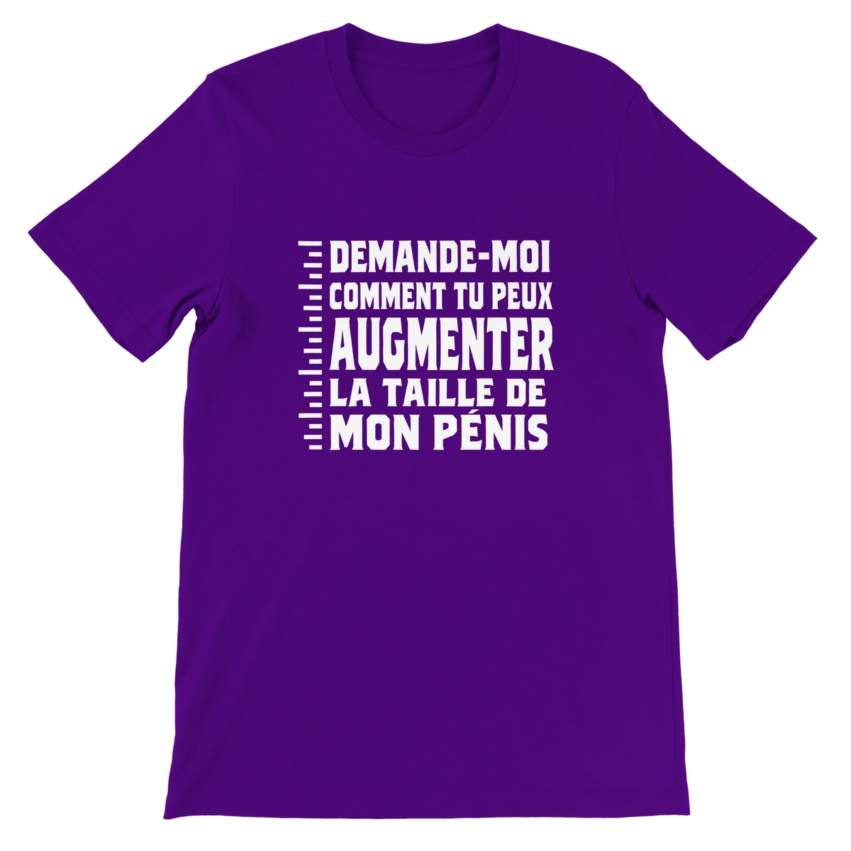 T-shirt « Demande-moi comment » violet, devant