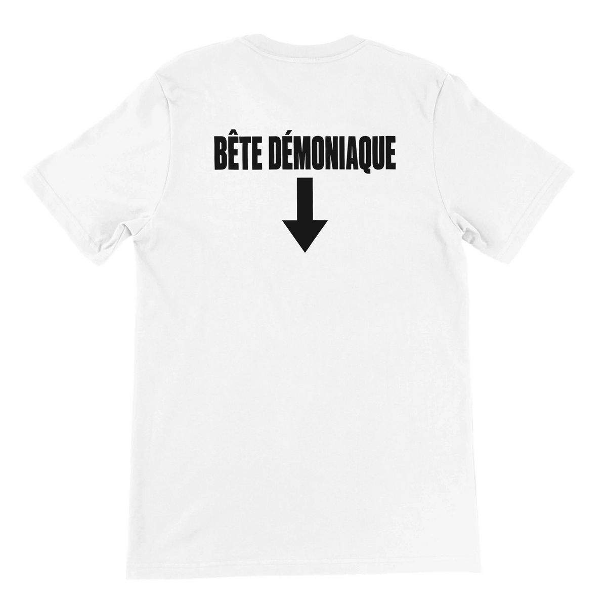 T-shirt « Bête démoniaque » blanc, dos