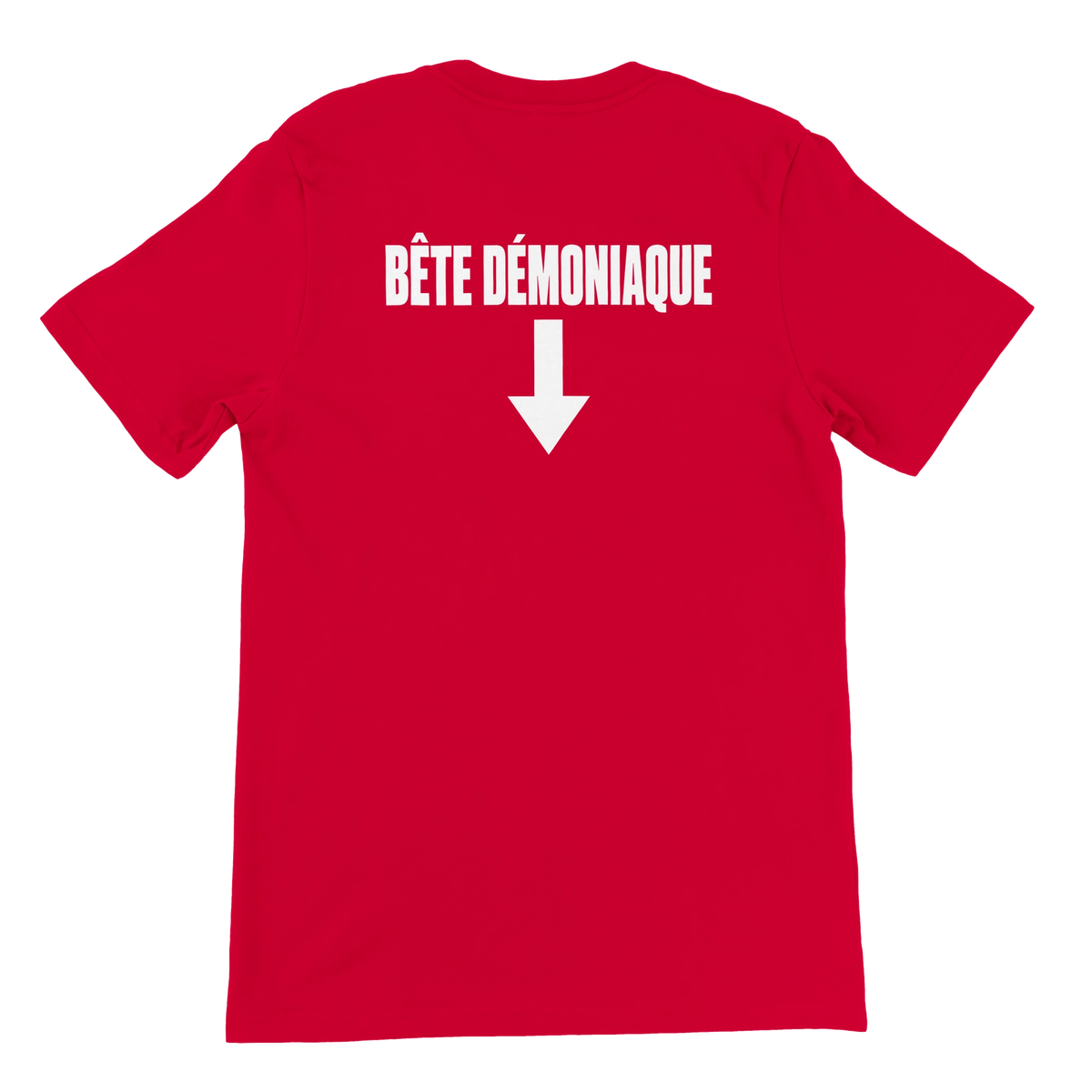 T-shirt « Bête démoniaque » rouge, dos