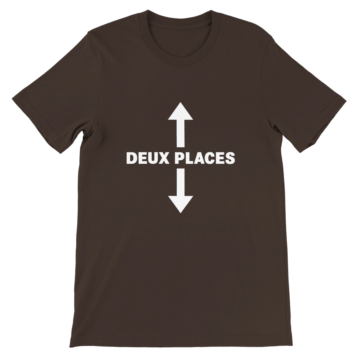 T-shirt « Deux places » marron, devant