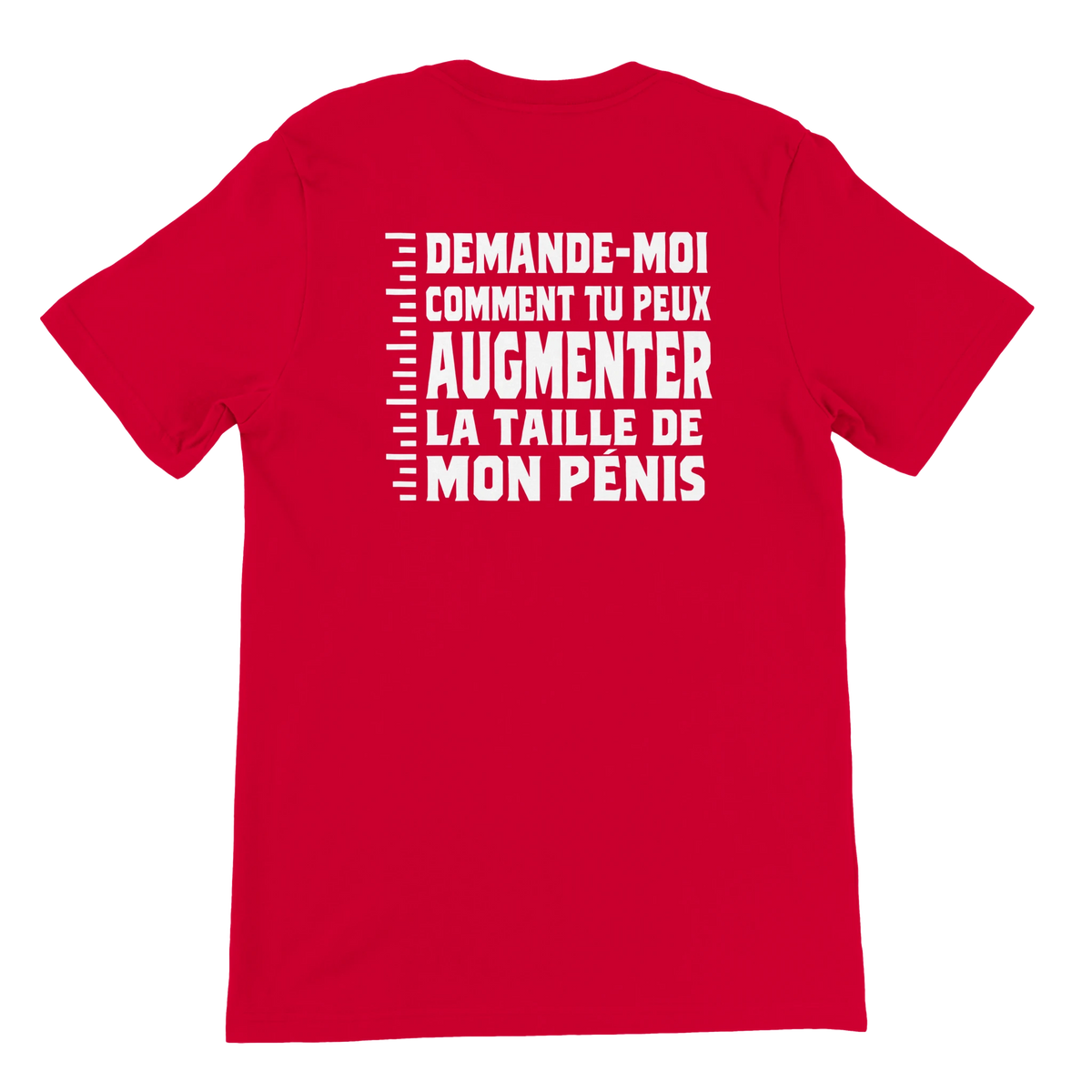 T-shirt « Demande-moi comment » rouge, dos