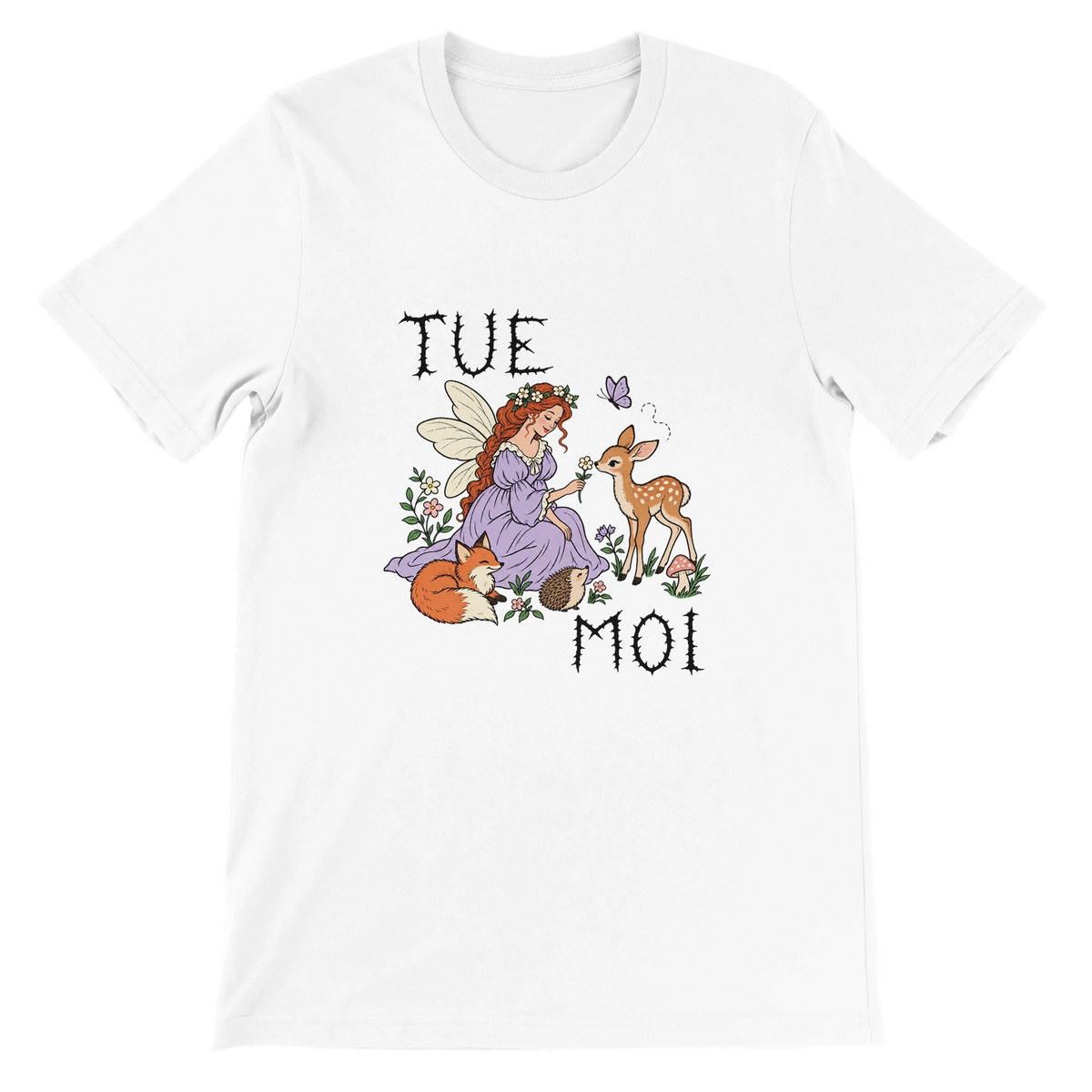T-shirt « Tue-moi » blanc, devant