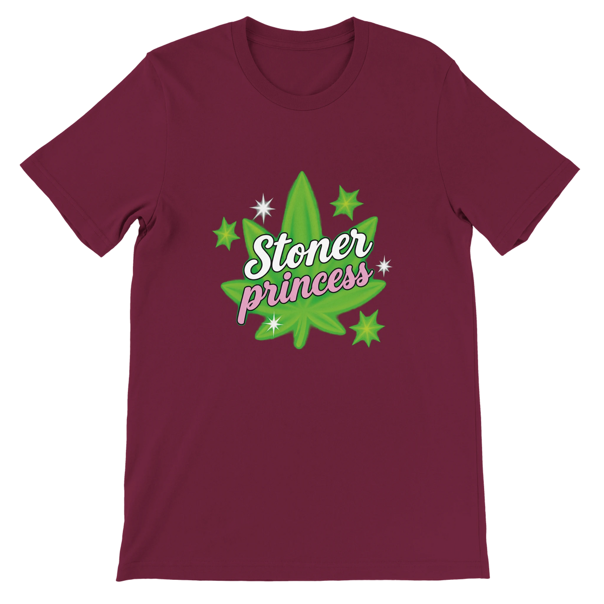 T-shirt « Stoner princess » bordeaux, devant