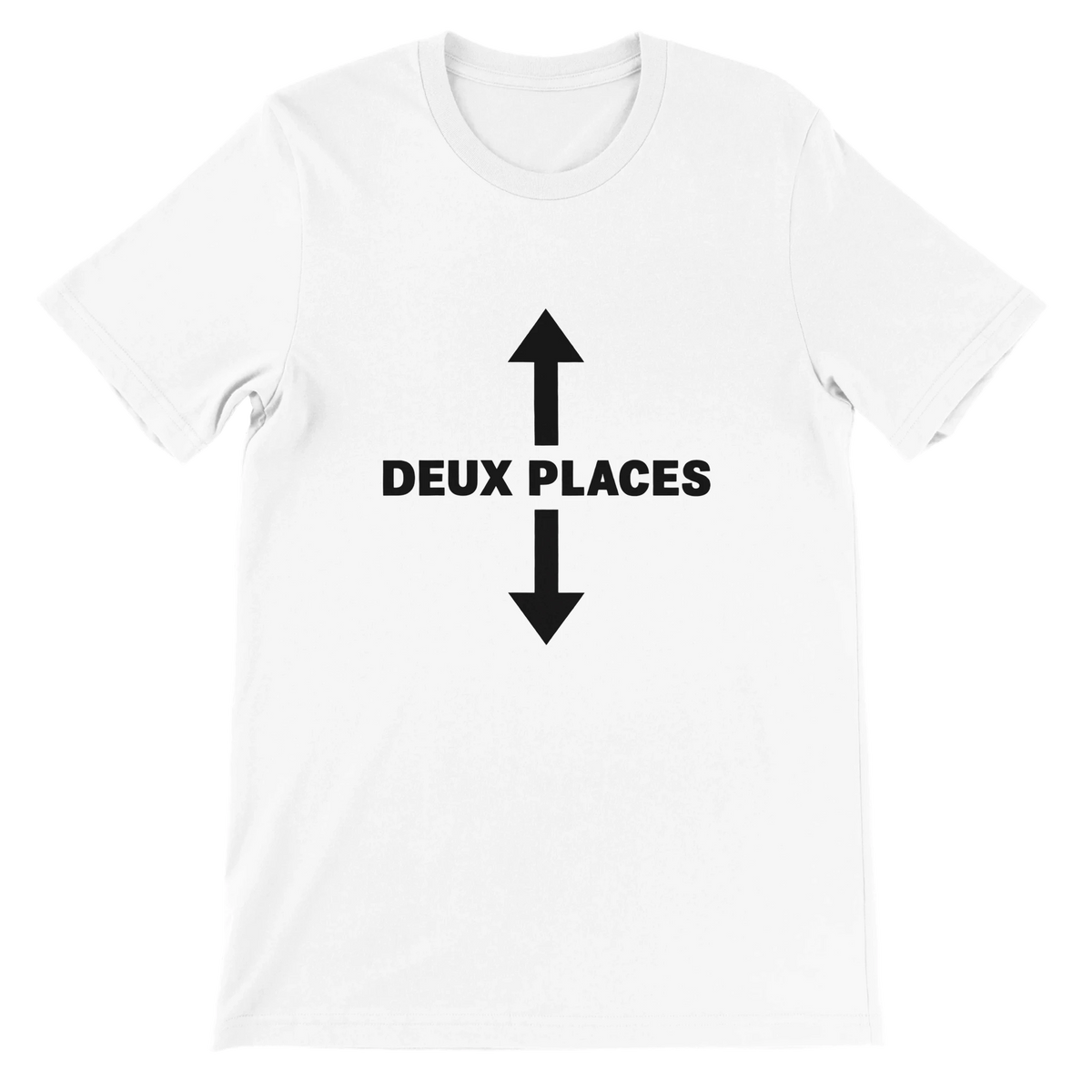 T-shirt « Deux places » blanc, devant