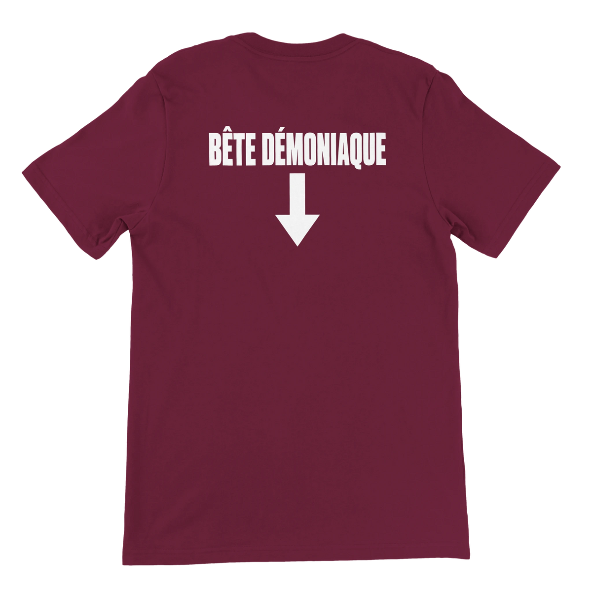 T-shirt « Bête démoniaque » bordeaux, dos