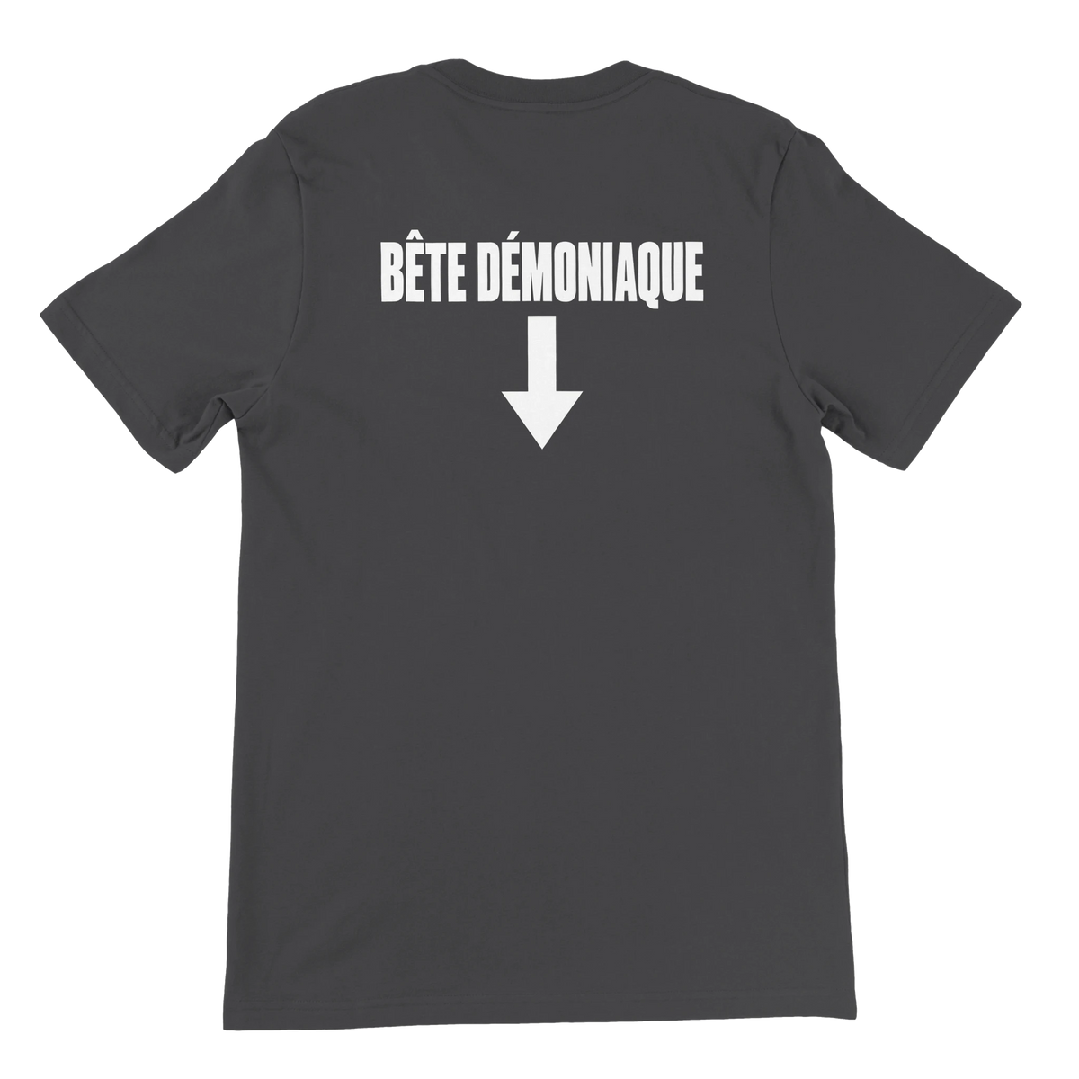 T-shirt « Bête démoniaque » gris foncé, dos
