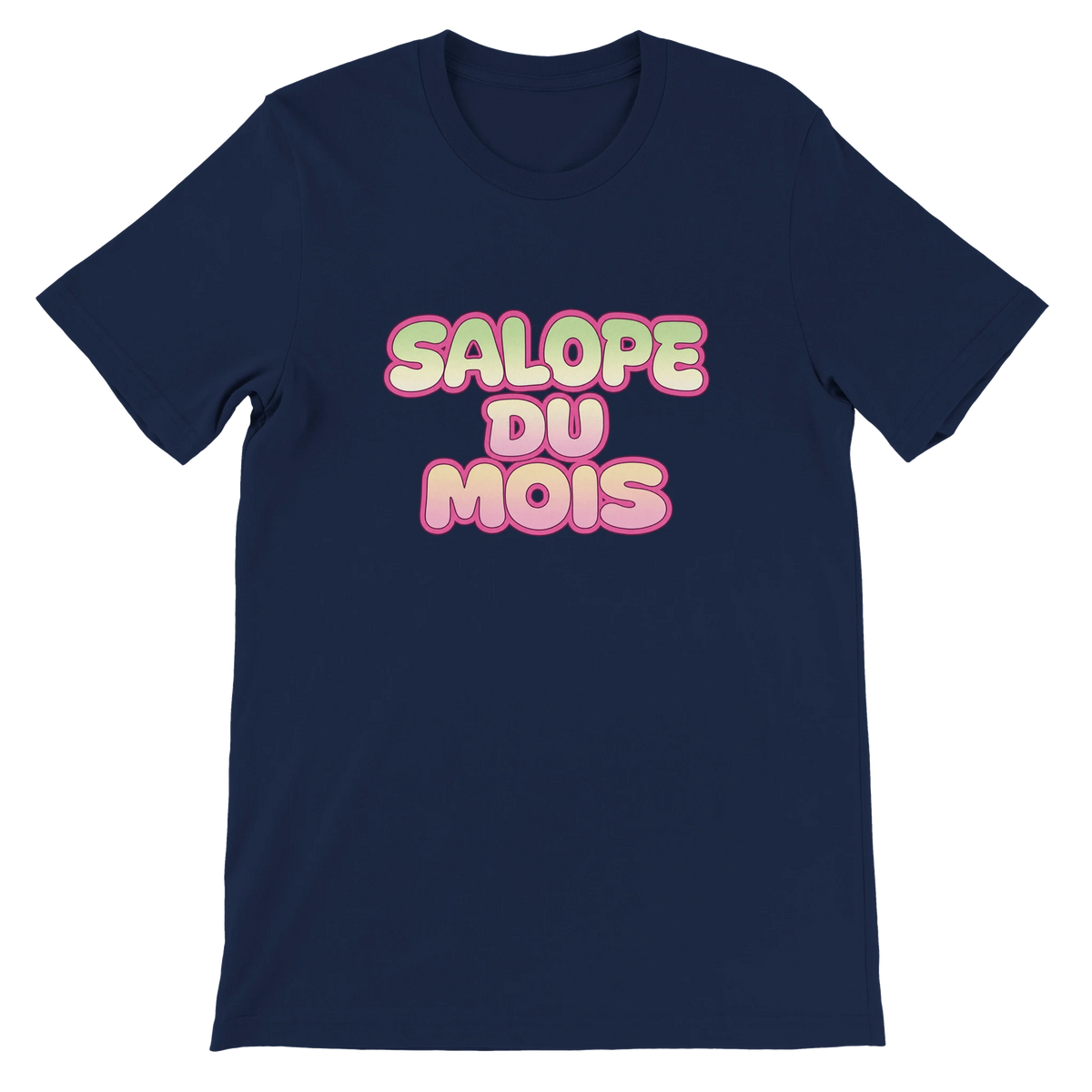 T-shirt « Salope du mois » bleu marine, devant