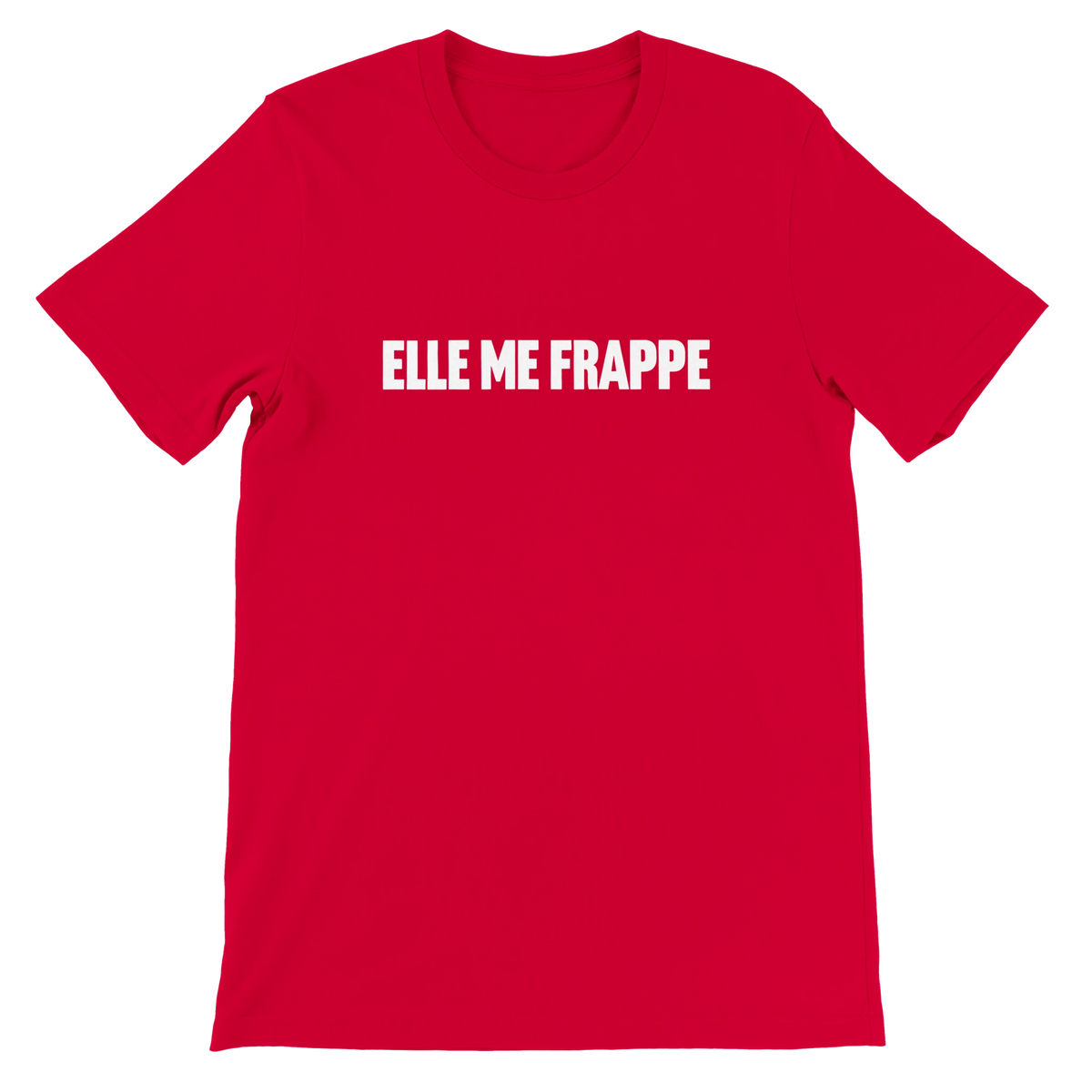 T-shirt « Elle me frappe » rouge, devant